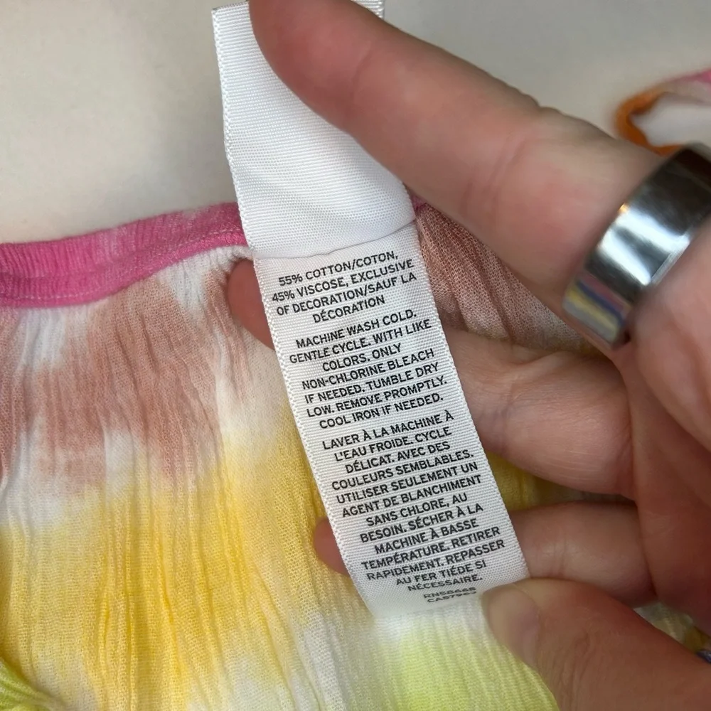 Treasure & Bond Multicolor Tie-Dye Girls Top Size XL 14/16 NWOT